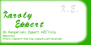 karoly eppert business card